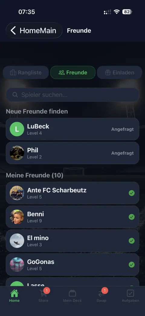 Freunde & Anfragen