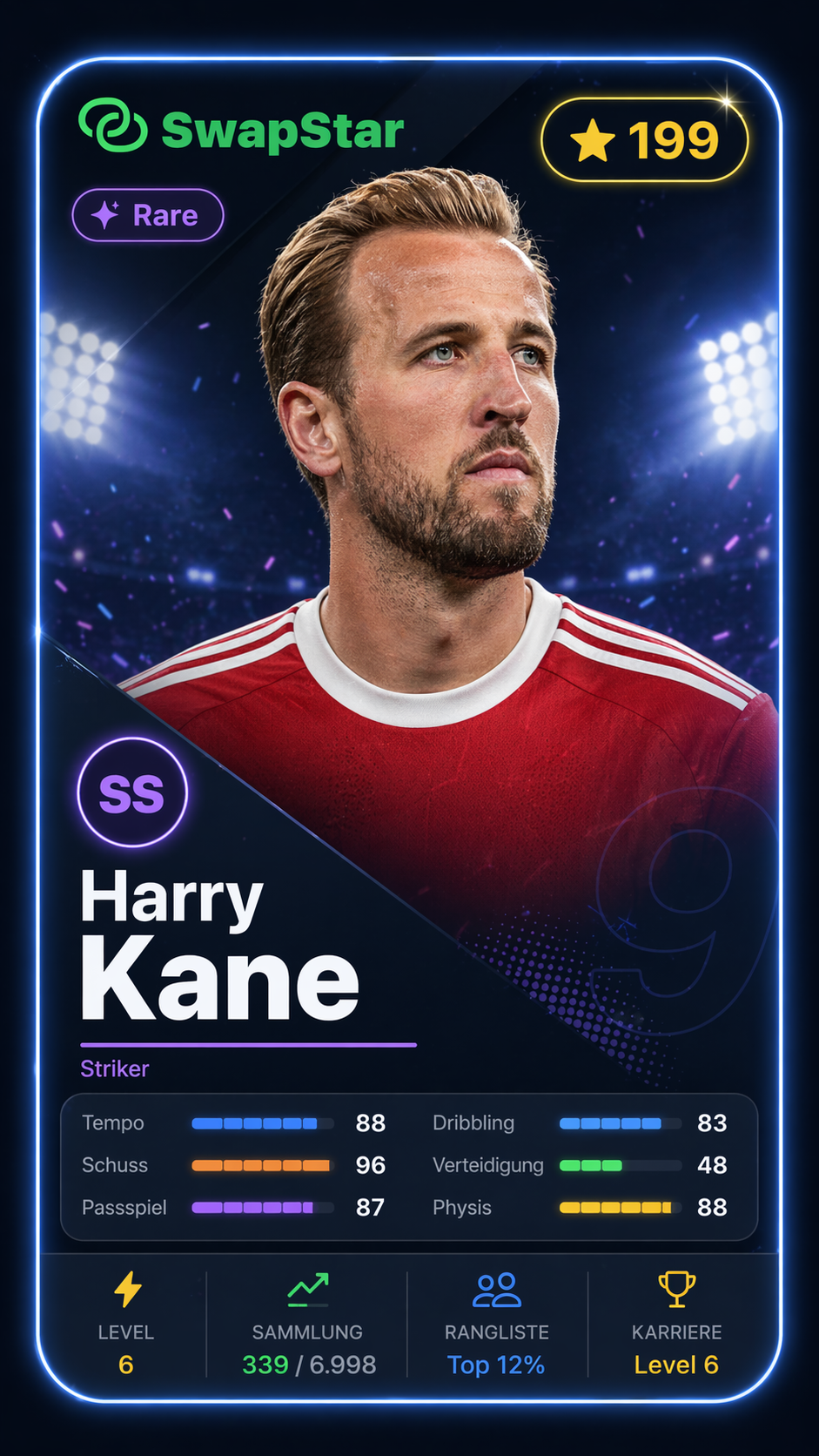 Harry Kane - Rare Karte
